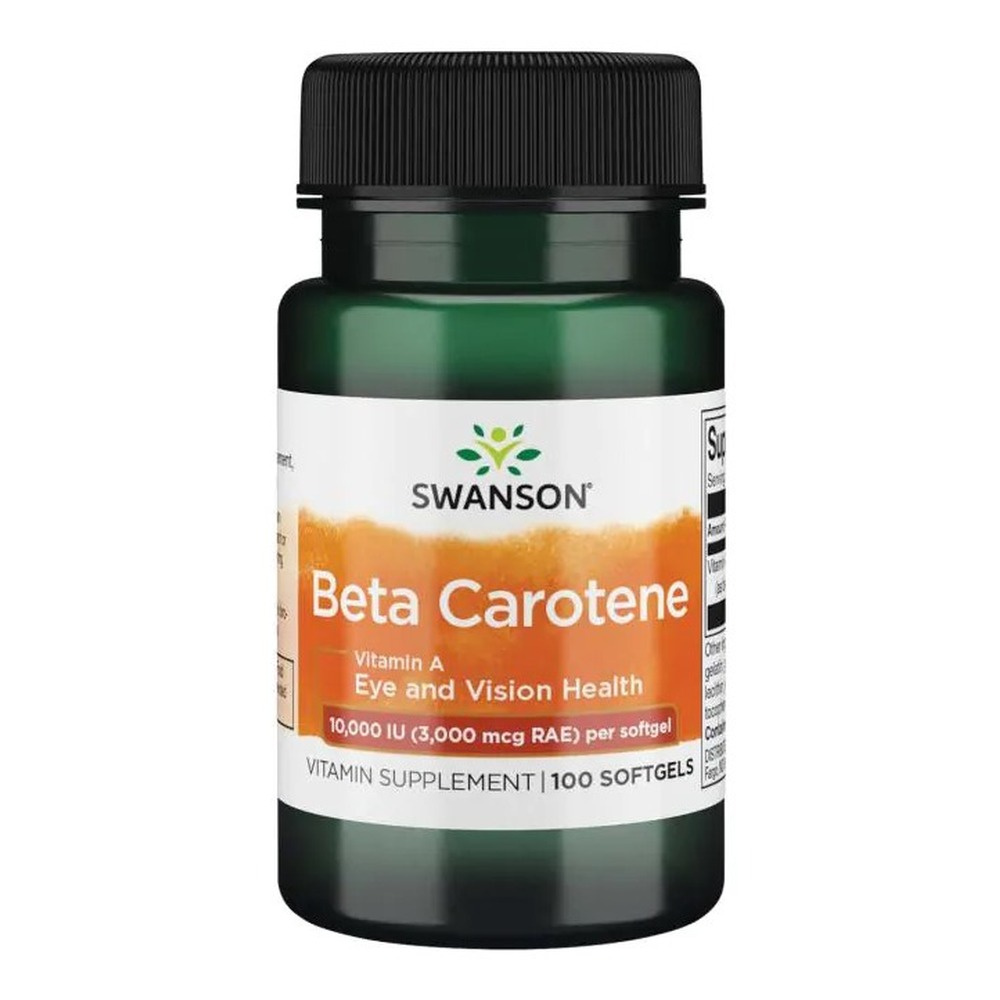 Swanson Beta-Carotene Vitamin A 10 000 IU 100 Softgels