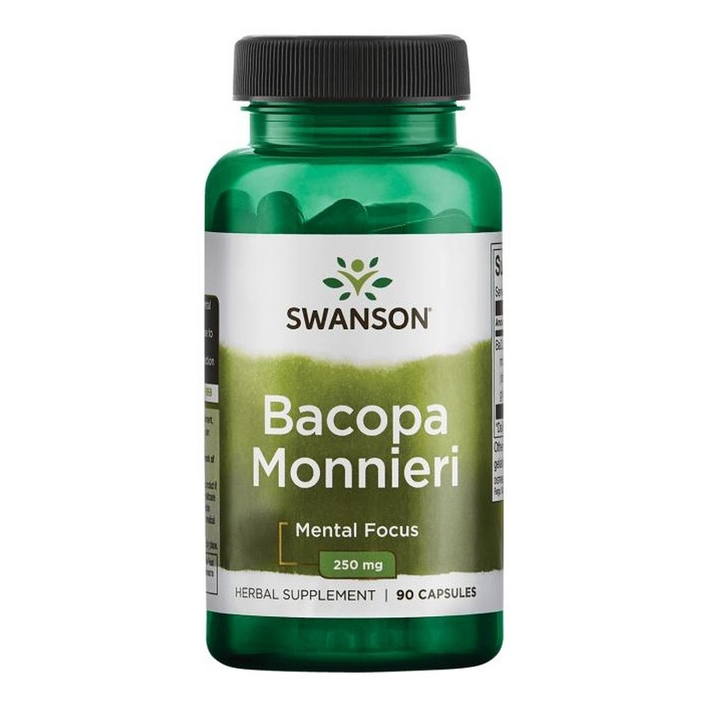 Swanson Bacopa Monnieri 250mg BaCognize Extract Wspomaga Pamięć i Koncentrację 90 Kapsułek