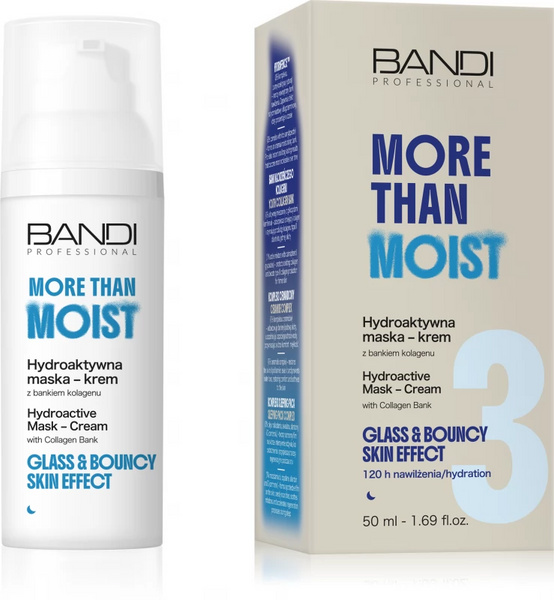 Bandi More than Moist Hydroaktywna Maska - Krem z Bankiem Kolagenu dla Skróy Odwodnionej 50ml