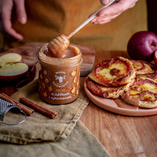 Pasieki Sadowskich Honey with Apple and Cinnamon 430g