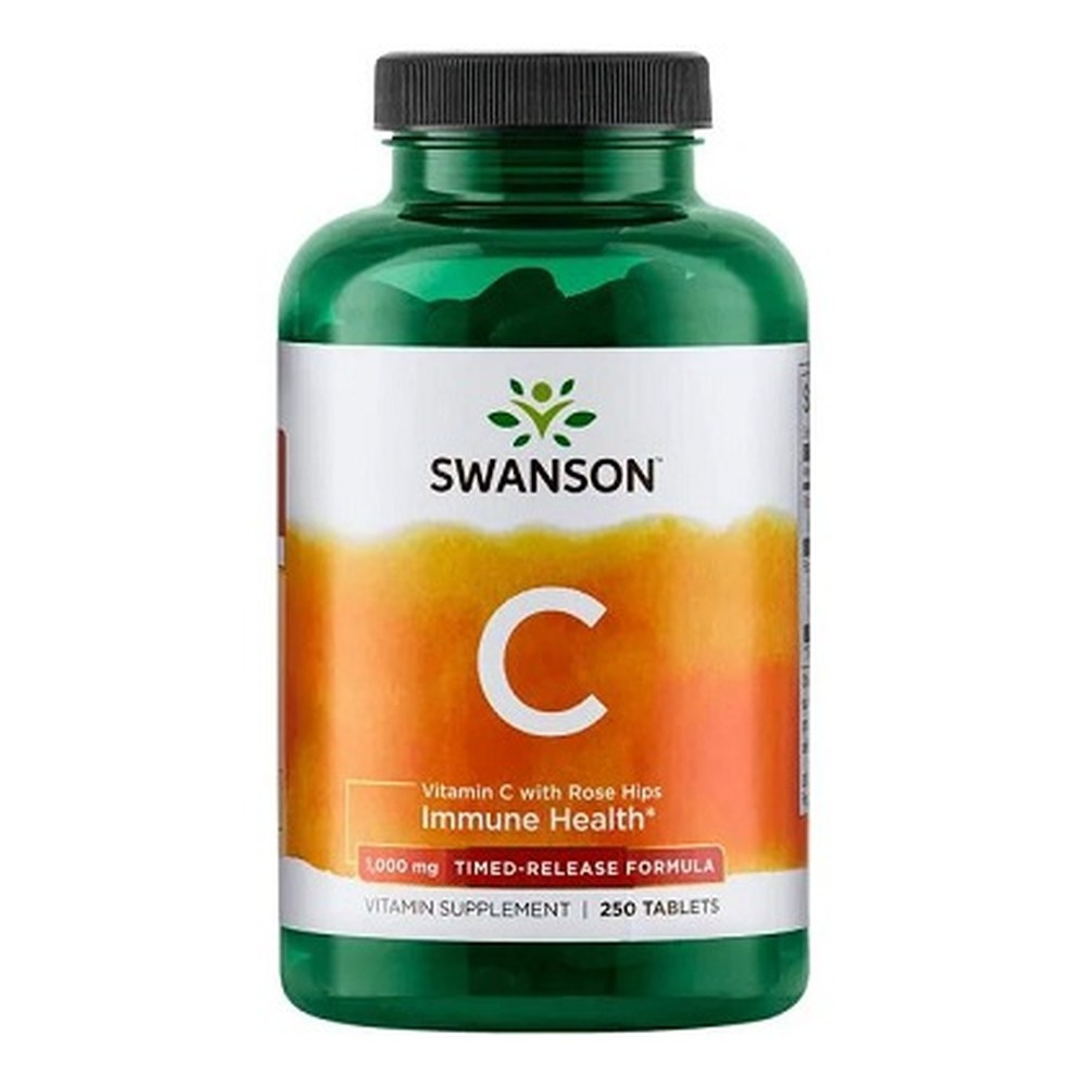 Swanson Vitamin C z Ekstraktem z Dzikiej Róży 1000mg 250 Tabletek