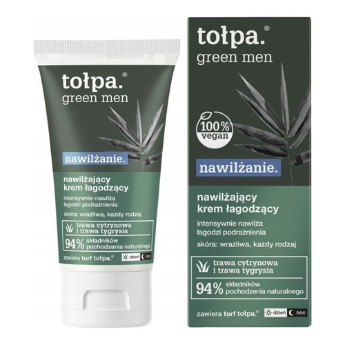 Tolpa Green Men Moisturizing Soothing Cream For Sensitive Dehydrated Male Skin 50ml
