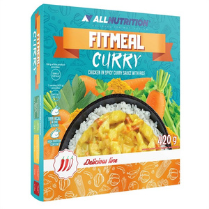 Allnutrition Delicious Line Fitmeal Curry Kurczak w Sosie Curry z Ryżem i Warzywami 420g