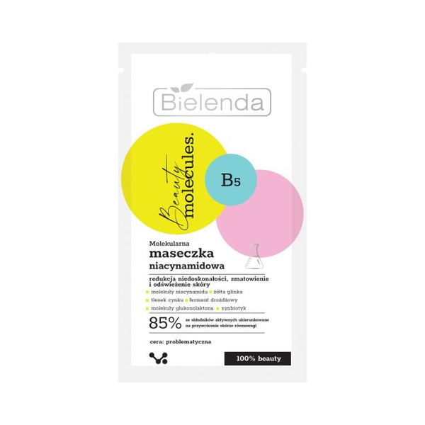 Bielenda Beauty Molecules Molekularna Niacynamidowa Maseczka dla Skóry Problematycznej 8g