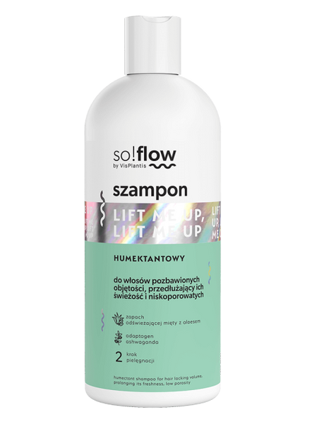 So!Flow by Vis Plantis Humektantowy Szampon do Włosów Pozbawionych Objętości 300ml