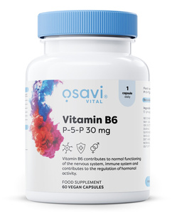 Osavi Vitamin B6 P-5-P 30mg for Nervous System and Metabolism Support 60 Vegan Caps
