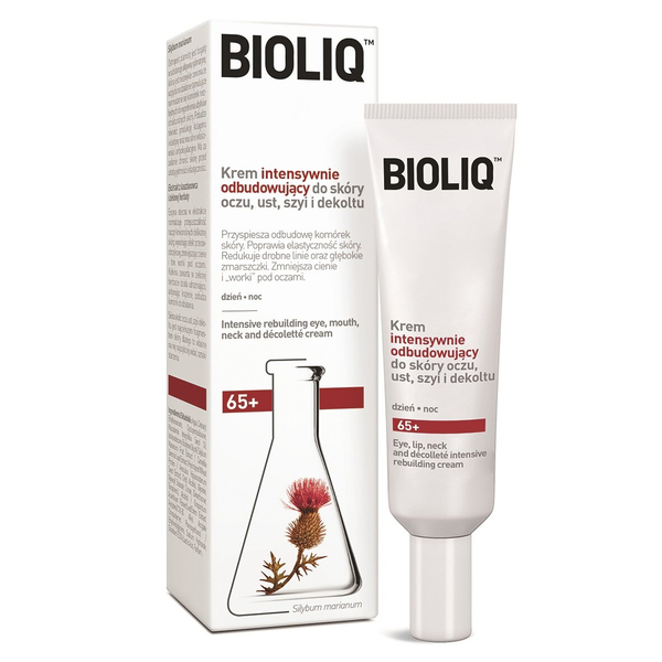 Bioliq 65+ Krem Odbudowujący do Okolic Oczu, Ust, Szyi i Dekoltu - 30 ml