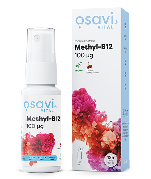 Osavi Methyl-B12 Oral Spray 100mcg (Cherry) for the Nervous System and Energy 25ml