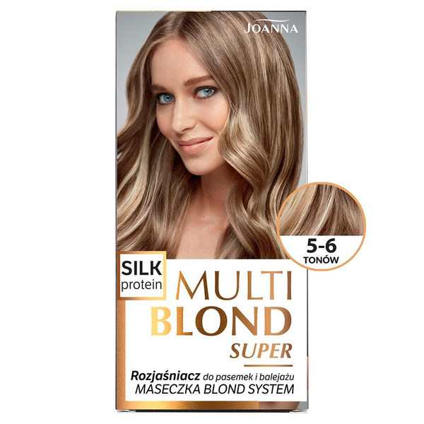 Joanna Multi Blond Hair Lightener 5-6 Tones Silk Protein Luminous Streaks Effect 1 Piece