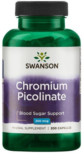 Swanson Chromium Picolinate 200mcg 200 Capsules