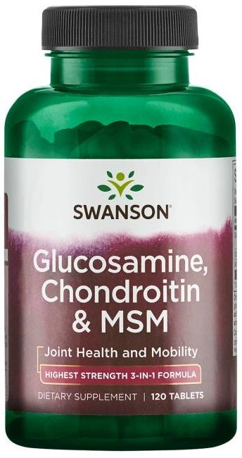 Swanson Glucosamine Chondroitin & MSM750mg 120 Tablets