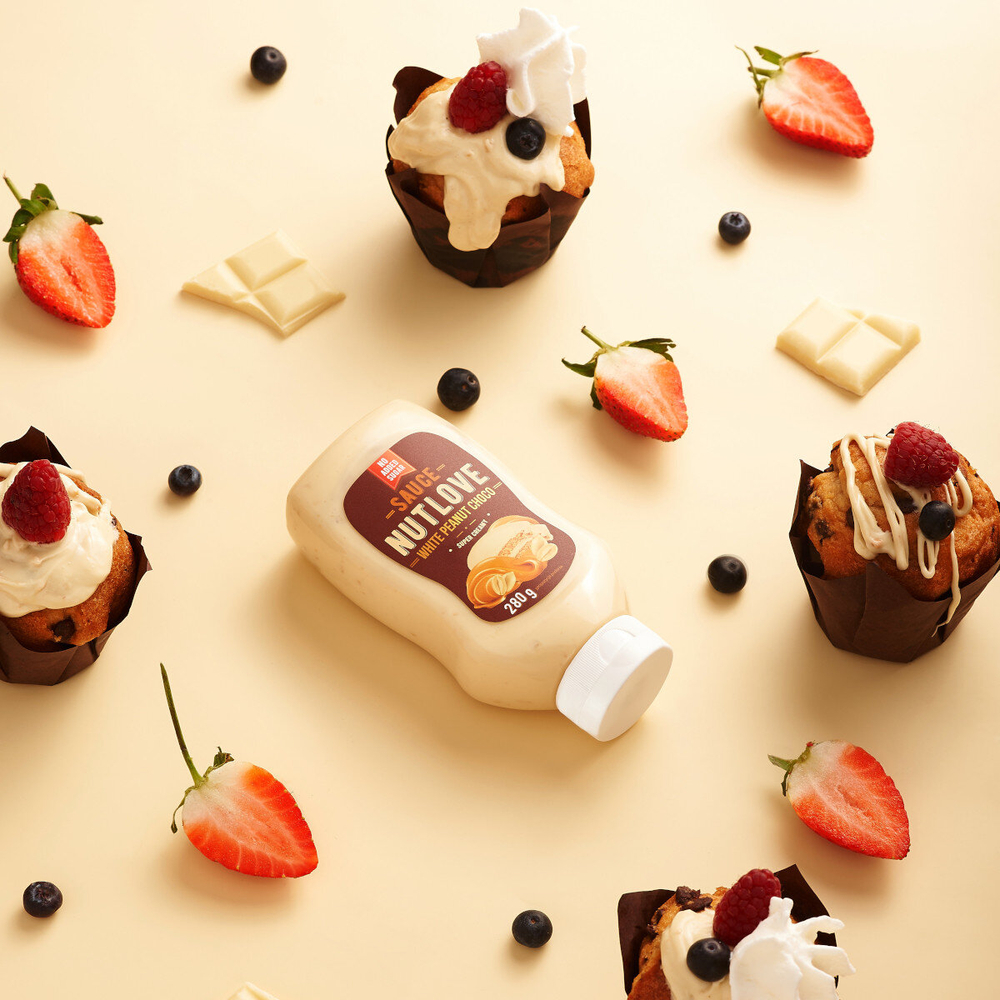 Allnutrition Nutlove Sauce White Peanut Choco Sos na Bazie Kremu Orzechowego o Smaku Białej Czekolady 280ml