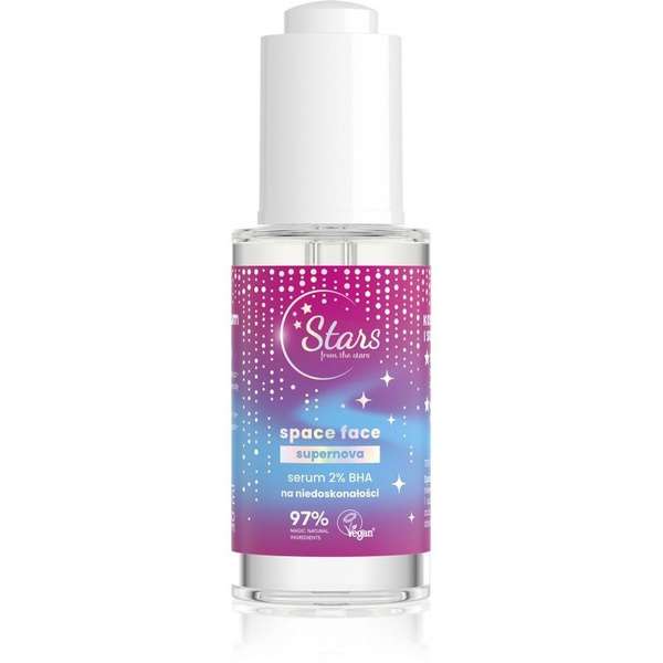 Stars from the Stars Space Face Supernova Serum 2% BHA na Niedoskonałości Vegan 30ml Best Before 08.09.25