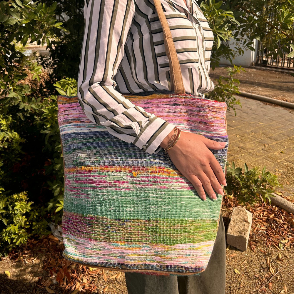 Recycled Big Rug Bag - Shades of Dusk