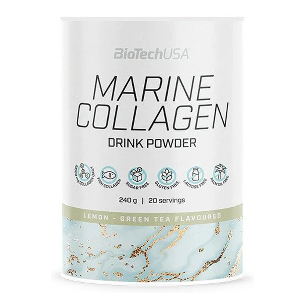 BioTechUSA Marine Collagen Lemon-Green Tea Drink Powder for Skin and Joints 240g