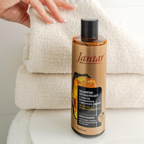Jantar Detoxifying Shampoo with Amber Essence and Charcoal for Oily Hair 300ml