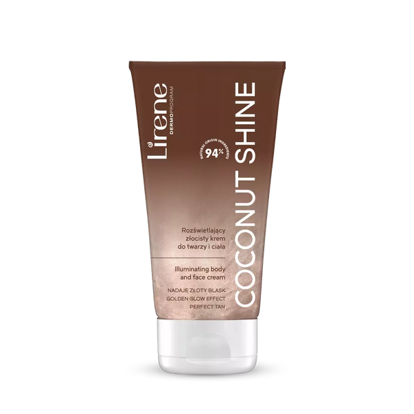 Lirene Perfect Tan Illuminating Golden Face and Body Cream Coconut Shine 150ml