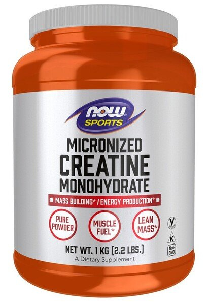 NOW Foods Micronized Creatine Monohydrate Pure Powder for Muscle Fuel and Lean Mass 1000g
