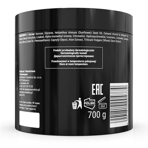 Apis Night Fever Oczyszczający Peeling do Ciała Dłoni i Stóp z Cukrem Trzcinowym 700g