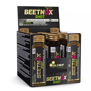 Olimp Nutrition BeetNOX Shot Przedtreningówka w Płynie z Buraka na Pompę Mięśniową i Zmniejszenie Zmęczenia 9 x 60 ml