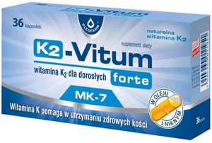 K2-Vitum Forte dla Utrzymania Zdrowych Kości Osób Dotrosłych 36 Kapsułek