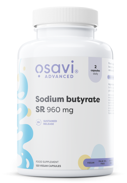Osavi Sodium butyrate SR 960mg 120 vegan caps for gut health support