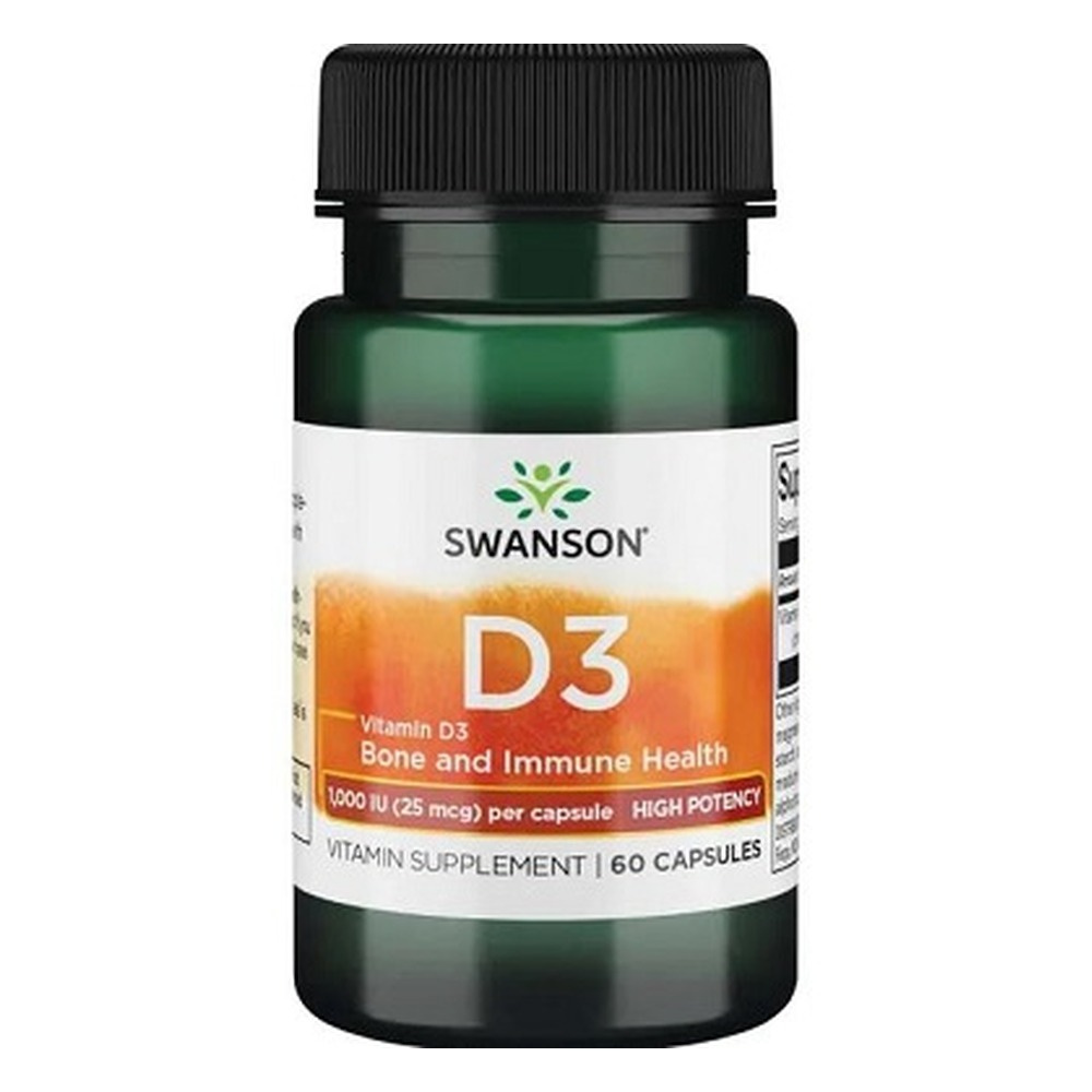 Swanson Vitamin D-3 1000 IU 60 Capsules