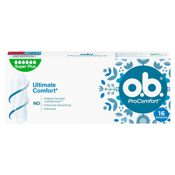 O.B. ProComfort Super Plus Tampons 16 Pieces