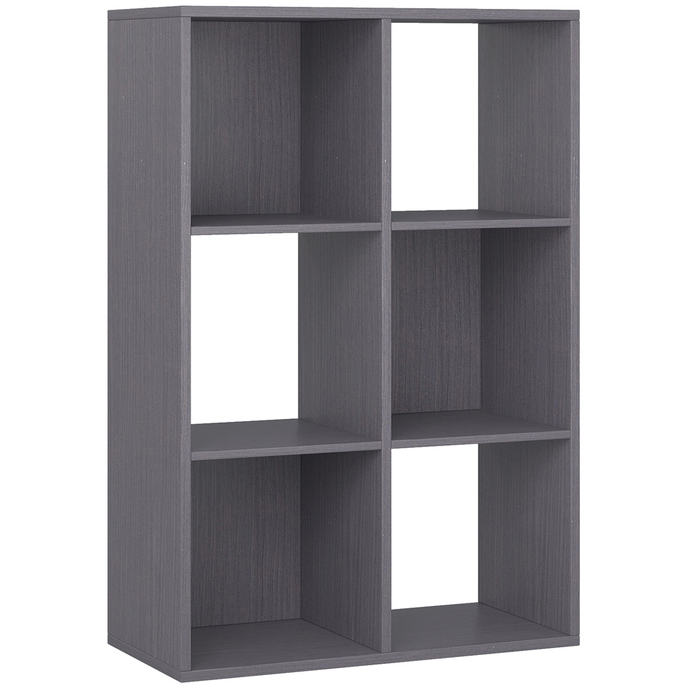 HOMCOM 6-Cube Bookshelf - Grey