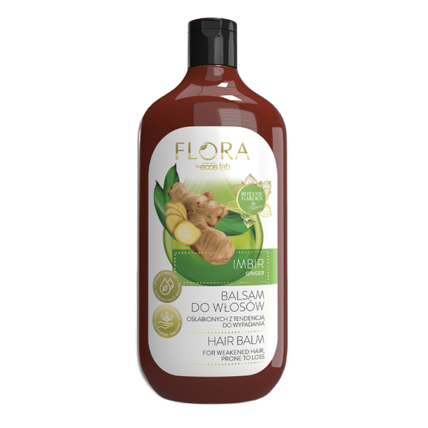 Flora by EcosLab Ginger Balm for Weakened Hair Prone to Loss 500ml