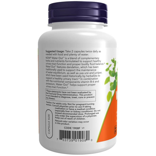 Now Foods Water Out Supports Urinary Tract Health 100 Capsules
