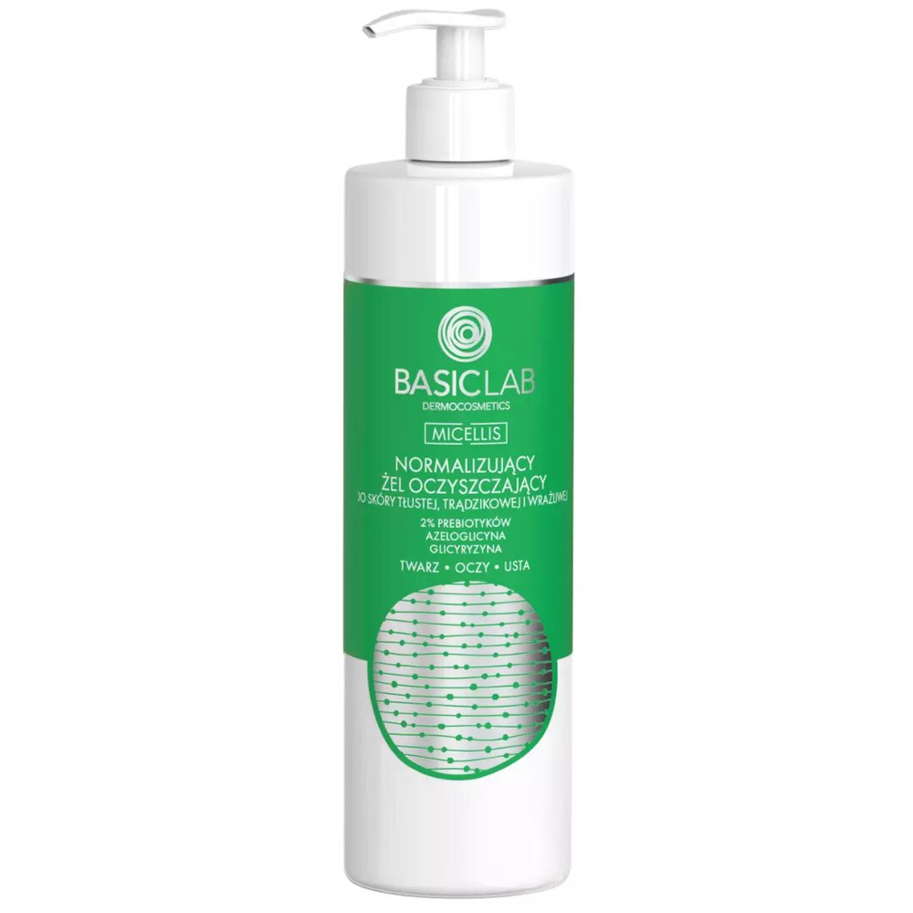 BasicLab Luxury Hydrating Cleansing Gel for Oily, Acne-Prone & Sensitive Skin  300ml