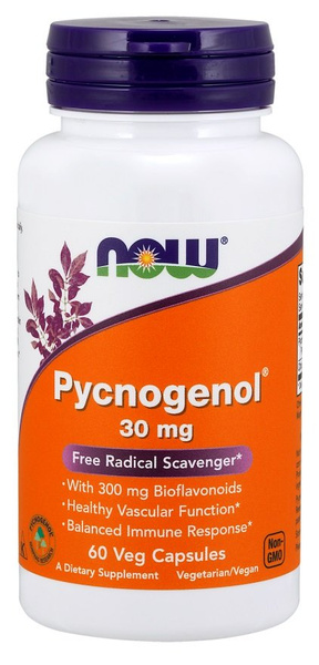 Now Foods Pycnogenol 30mg Wsparcie Odpornośći 60 Kapsułek