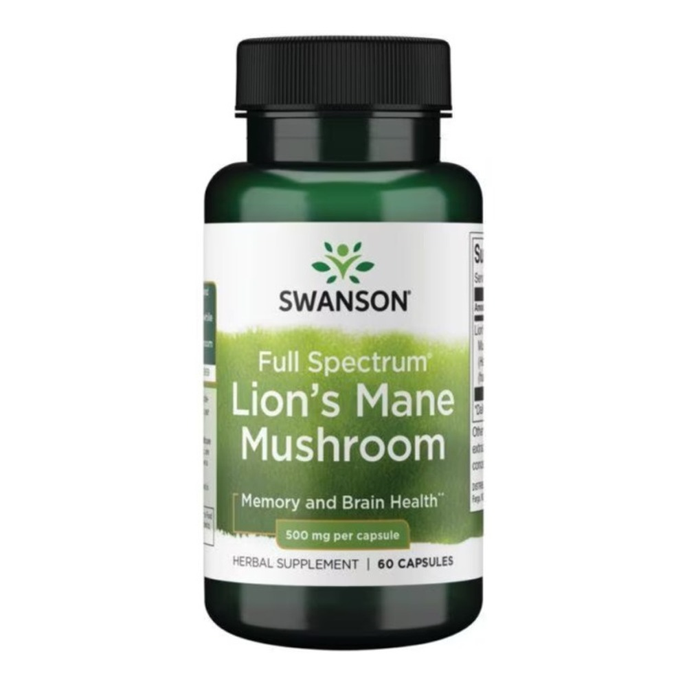 Full Spectrum Lion's Mane Mushroom, 500mg - 60 caps