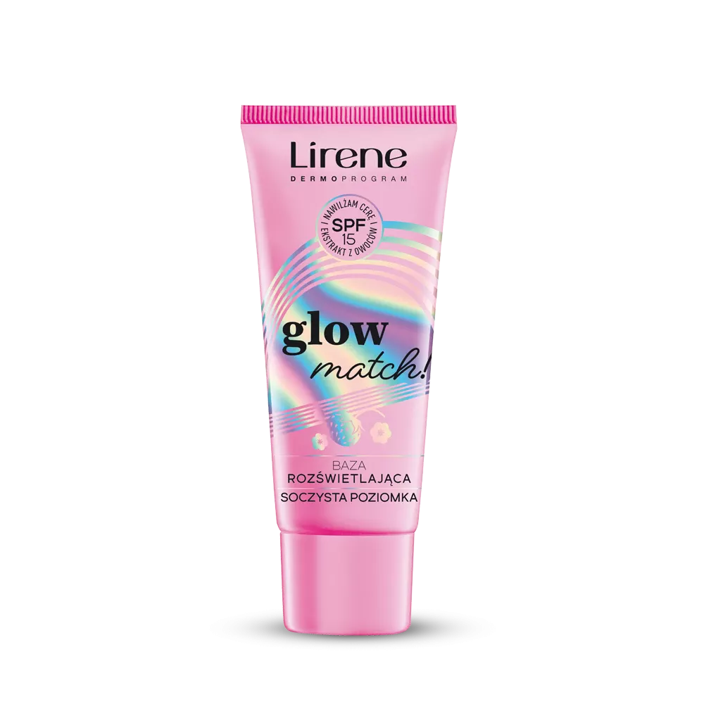 Lirene Glow Match! Baza Rozświetlająca SPF15 Soczysta Poziomka 30ml
