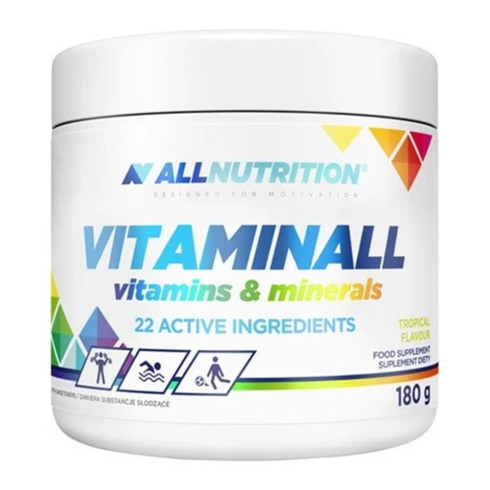 Allnutrition Vitaminall Vitamins & Minerals witaminy i minerały w proszku Tropikalny 180g