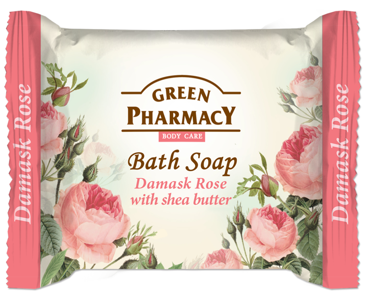 Green Pharmacy Toilet Soap with Extract From Damascus Rose and Shea Butter 100 g