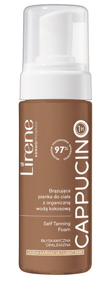Lirene Perfect Tan Brązująca Pianka do Ciała z Organiczną Wodą Kokosową Capuccino 150ml
