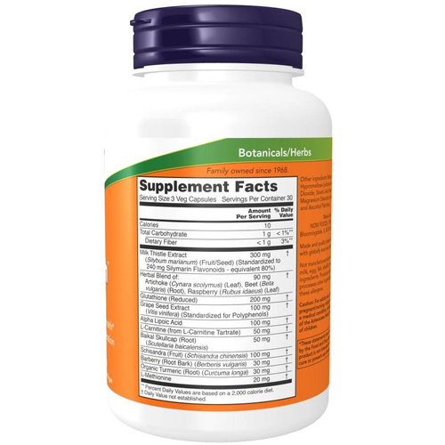 Now Foods Liver Refresh Supports Body Detoxification Processes 90 Capsules