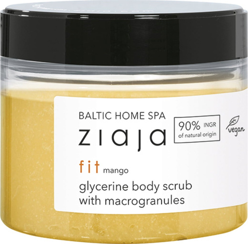Ziaja Baltic Home Spa Fit Gruboziarnisty Peeling Glicerynowy do Ciała o Zapachu Mango 300ml