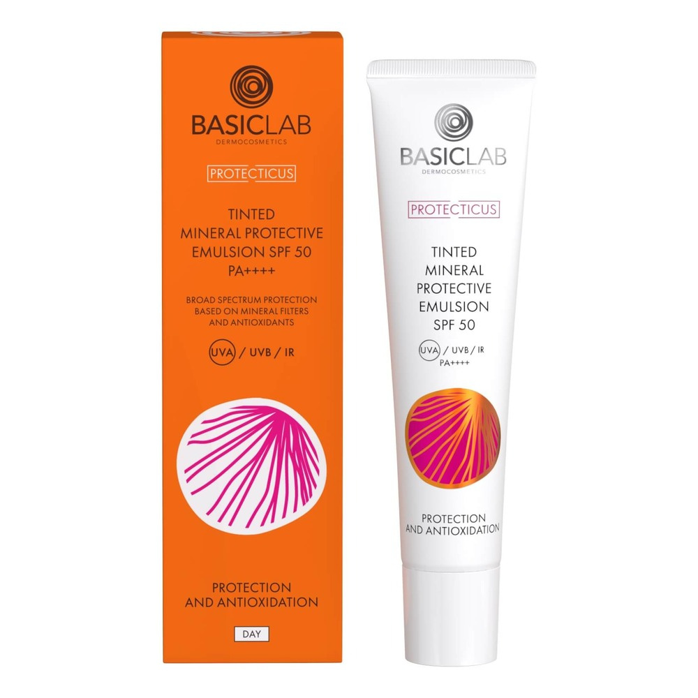 BasicLab Toning Mineral Protective Emulsion SPF 50 For Sensitive Skin 40ml