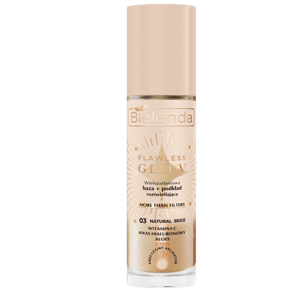 Bielenda Flawless Glow Multi Purpose Illuminating Base and Foundation 03 Natural Beige 30ml