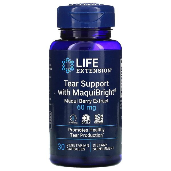 Life Extension Tear Support with MaquiBright Ekstrakt z Jagód Maqui na Zdrowie Oczu 30 Kapsułek