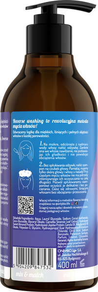 OnlyBio Szampon Objętościowy z Metodą Odwróconego Mycia - 400 ml