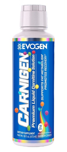 Evogen Carnigen Liquid Rainbow Candy Karnityna w Płynie Wspierająca Metabolizm Tłuszczów 473ml