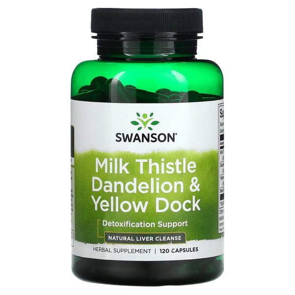 Swanson Milk Thistle Dandelion & Yellow Dock 120 Capsules