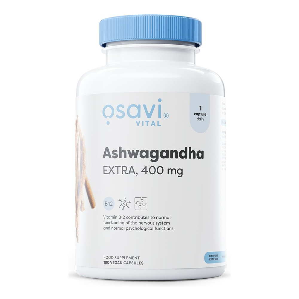Osavi Ashwagandha Extra 400mg na Stres 180 Kapsułek Wegańskich