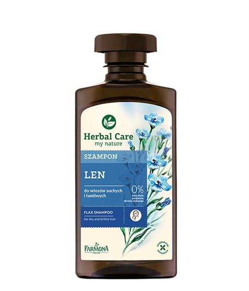 Herbal Care Odbudowujący Szampon do Włosów Suchych i Łamliwych Len 330ml