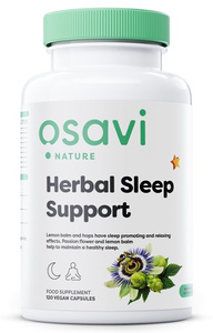 Osavi Herbal Sleep Support Melatonin Free For Relaxation and Healthy Sleep 120 Vegan Caps