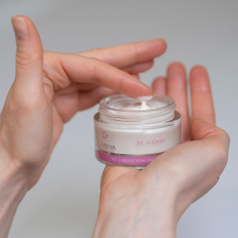 Clarena Vitamin U Cream - Best Anti-Redness Moisturizer for Sensitive Skin (50ml)
